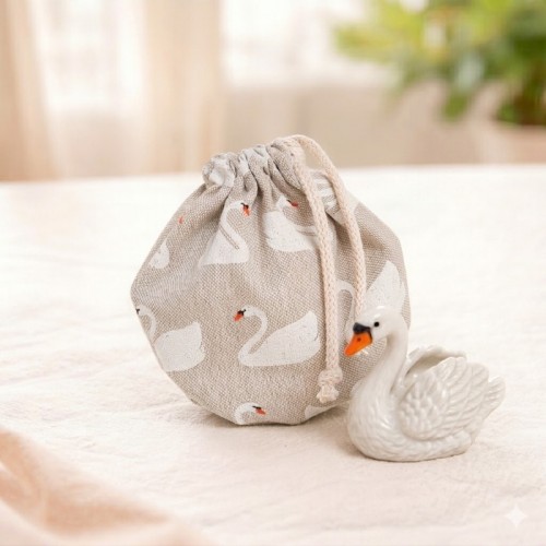 Μπομπονιέρα Πουγκί Swan-331149-13x14