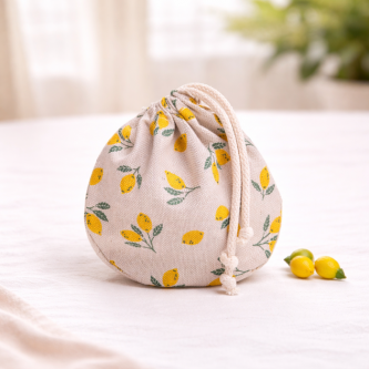 Μπομπονιέρα Πουγκί Lemon-331194-13x14