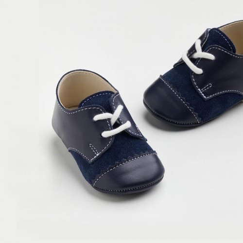 Παπούτσια Αγκαλιάς Βάπτισης Oxford Μπλε A6EV03m