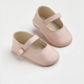 Παπούτσια Αγκαλιάς Βάπτισης  Μπαλαρίνες Ροζ K60EV1p